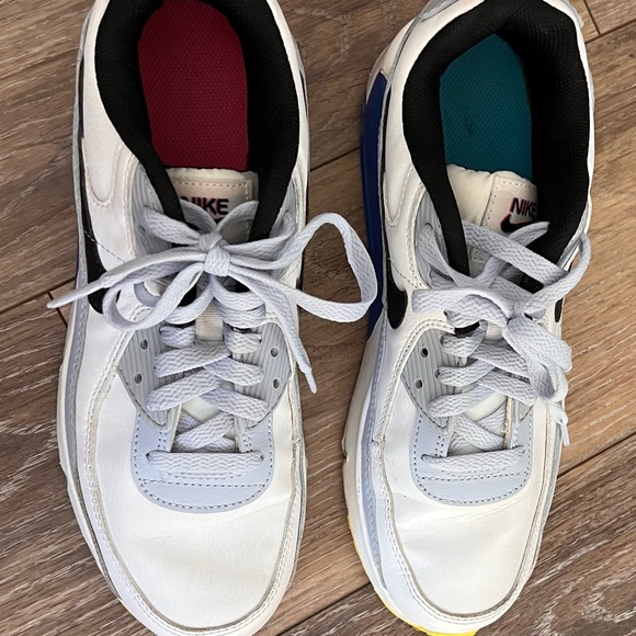 Nike Air Max 90 Leather GS White Blue Whisper - Picture 6 of 9